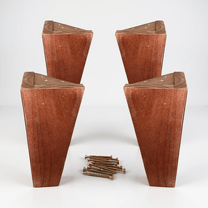 Kit 4 Patas Universales Para Cama Europea - Chcolate 24 cm