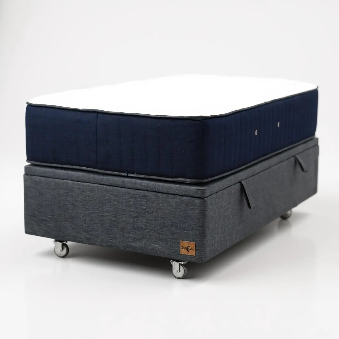 Cama Baul 1 Plaza + Colchon CIC / Con Ruedas (Gris) 6