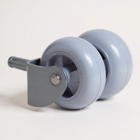 Rueda Doble Para Camas Cic, Flex - Sin Frenos (Gris)