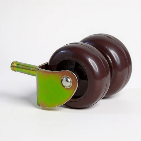 Rueda Doble Para Camas Cic, Flex - Sin Frenos (Cafe)