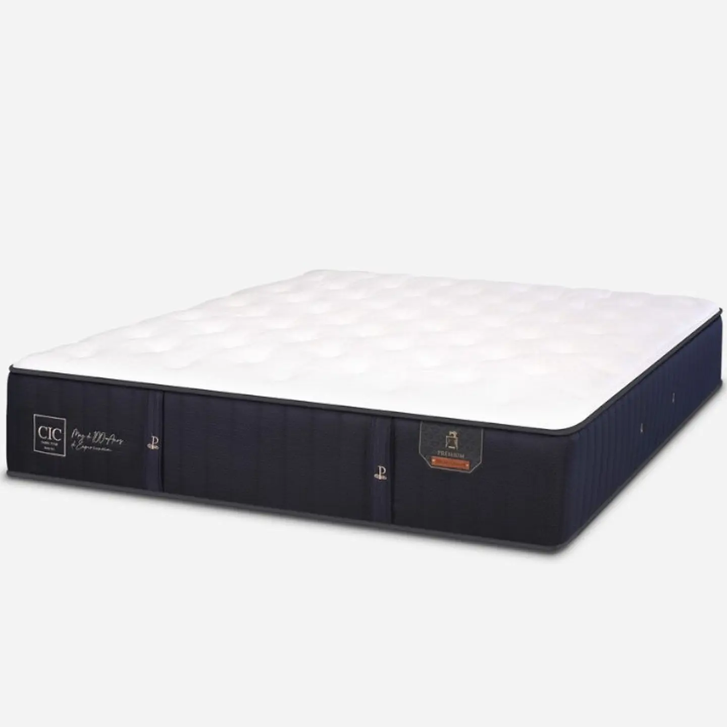 Cama Baul 2 Plazas + Colchon CIC / Patas de Madera (Gris) 4