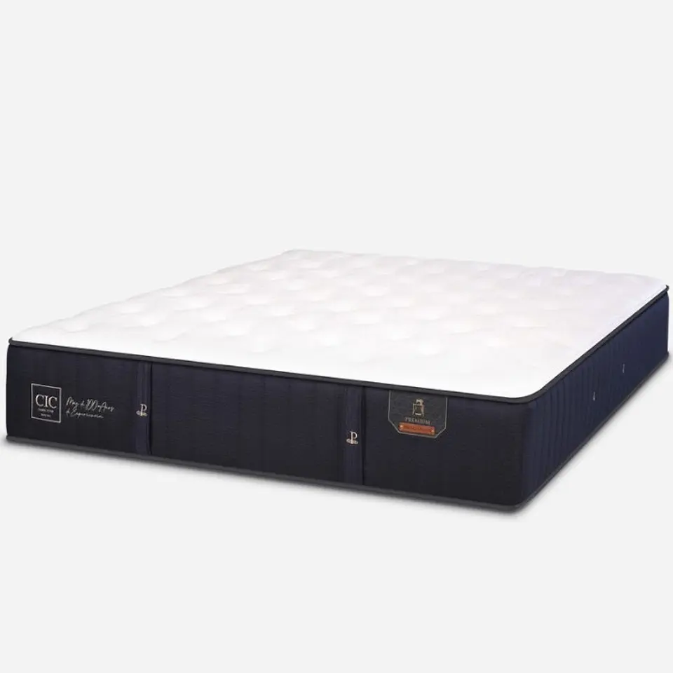 Cama Baul 2 Plazas + Colchon CIC / Patas de Madera (Gris) 4