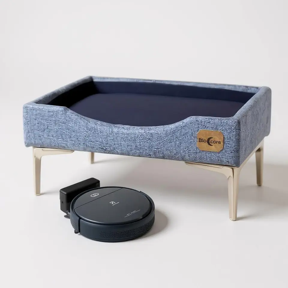 Cama de Mascotas - Talla S, M, L y XL / Pata Cromada 15 cm (Gris) 2
