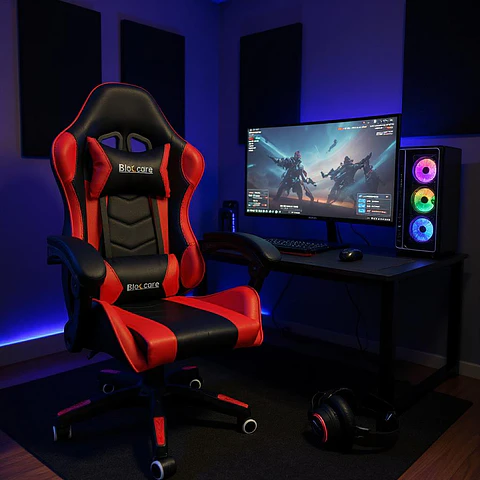 Silla Gamer Reclinable - Color Rojo