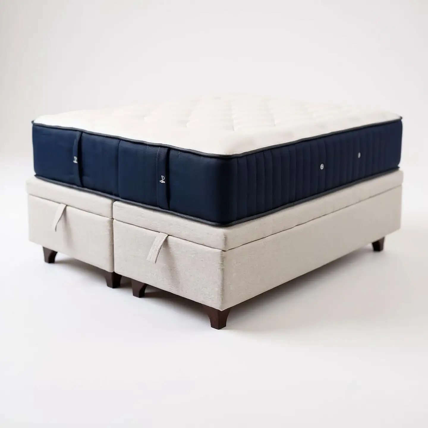 Cama Baul Super King + Colchon CIC / Patas de Madera (Beige) 3