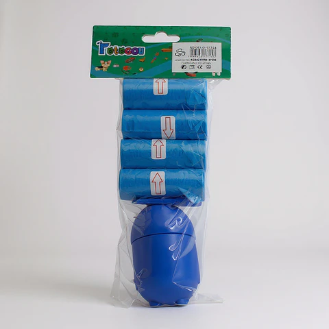 Bolsas de Basura para Perros + Dispensador (4 Unidades) AZUL