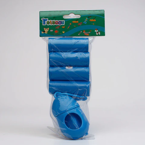 Bolsas de Basura para Perros + Dispensador (4 Unidades) CELESTE