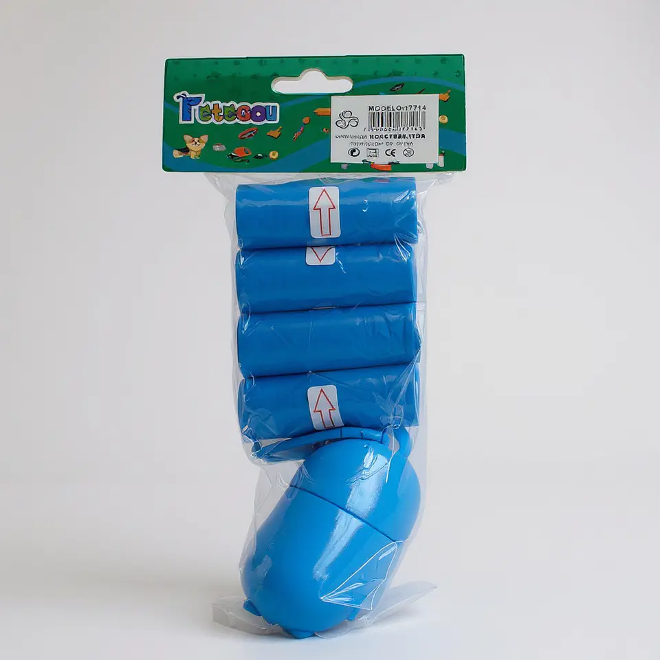 Bolsas de Basura para Perros + Dispensador (4 Unidades) CELESTE 2