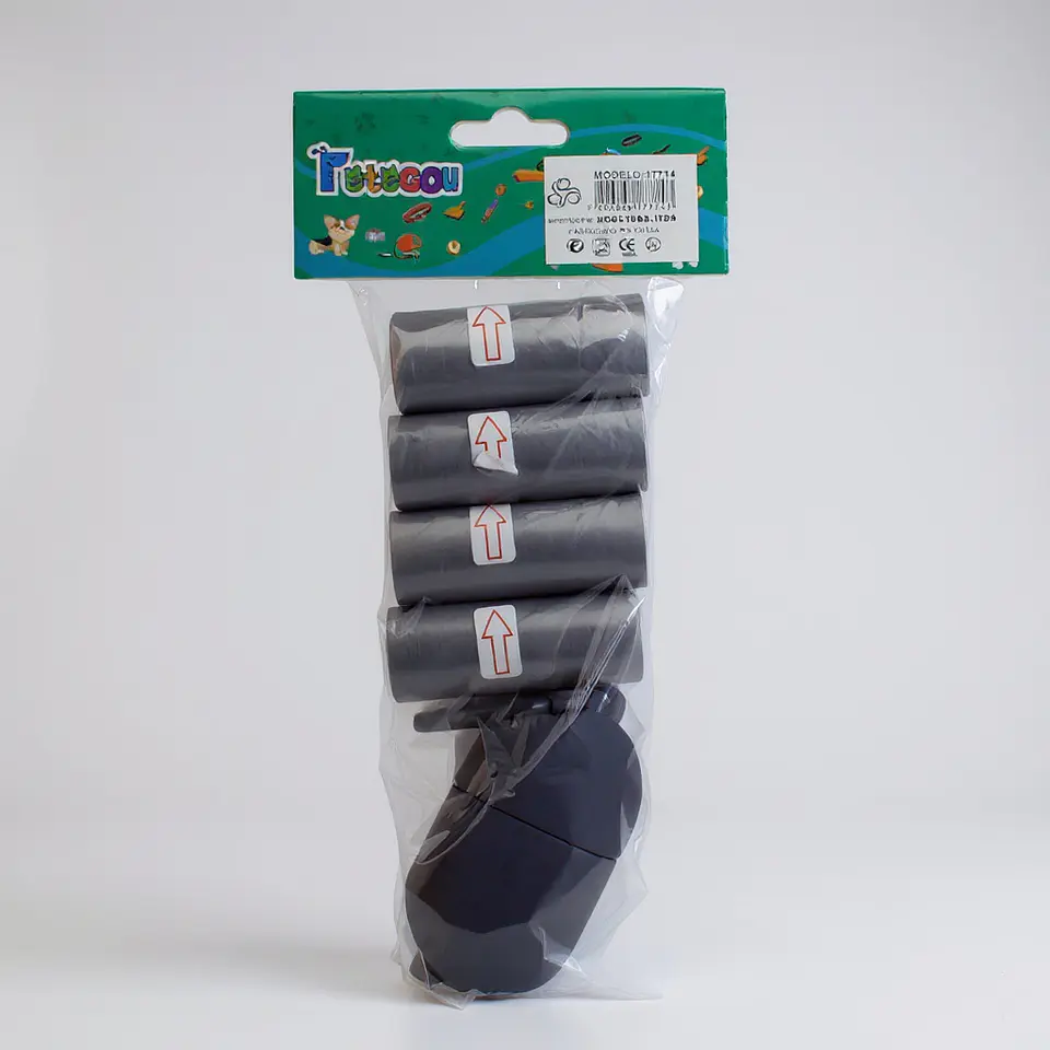 Bolsas de Basura para Perros + Dispensador (4 Unidades) GRIS 2