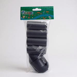 Bolsas de Basura para Perros + Dispensador (4 Unidades) GRIS