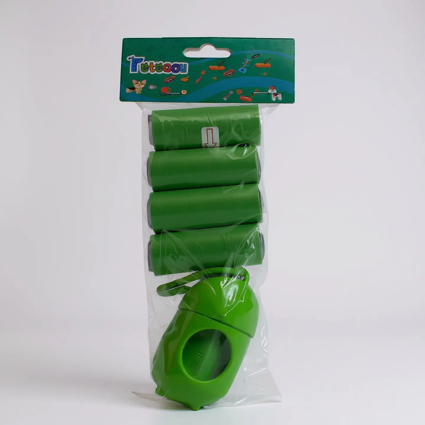 Bolsas de Basura para Perros + Dispensador (4 Unidades) VERDE 1