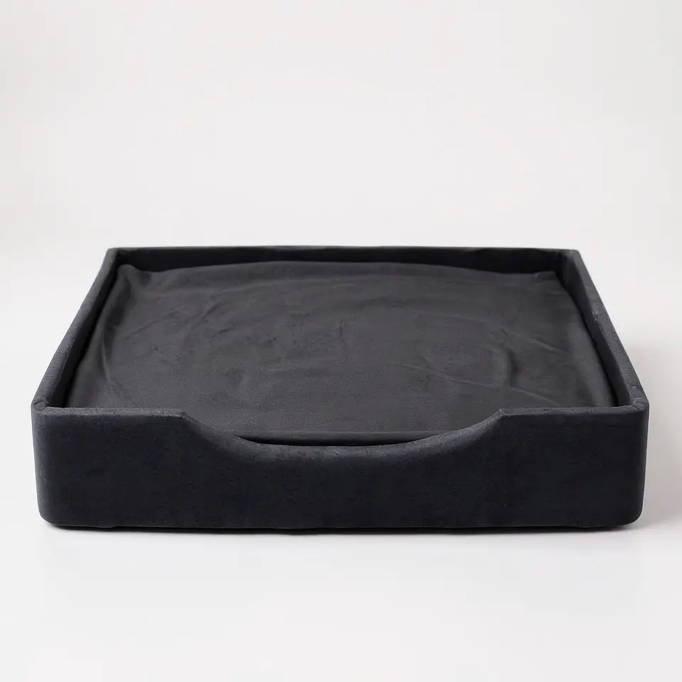 Cama de Mascotas - Talla S Extra (55x40 cm) / A Piso (Negro) 3