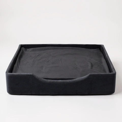 Cama de Mascotas - Talla XL EXTRA (110x80 cm) / A Piso (Negro)