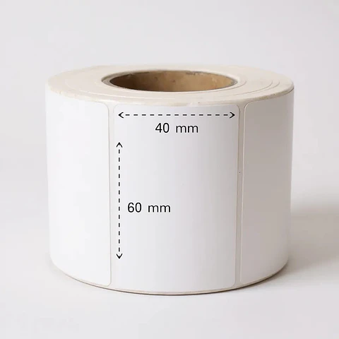 Etiqueta Térmica 60x40 mm - 1 Rollo (800 Unidades)