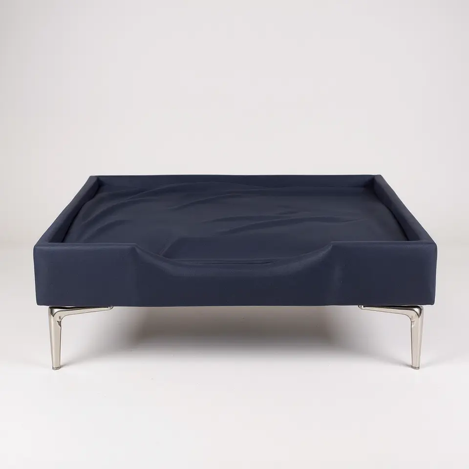 Cama de Mascotas - Talla L EXTRA (90x70 cm) / Pata Cromada 15 cm (Negro) 2