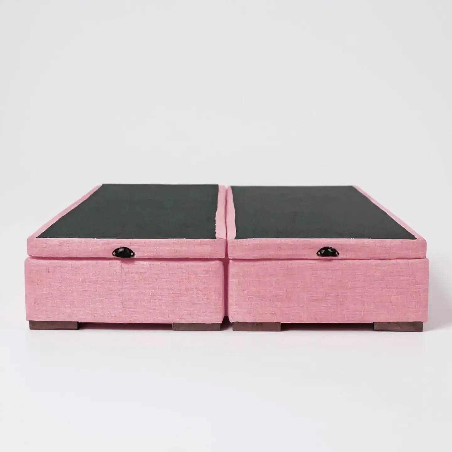Base Dividida Baul Super King / Patas Maderas (Rosa) 2