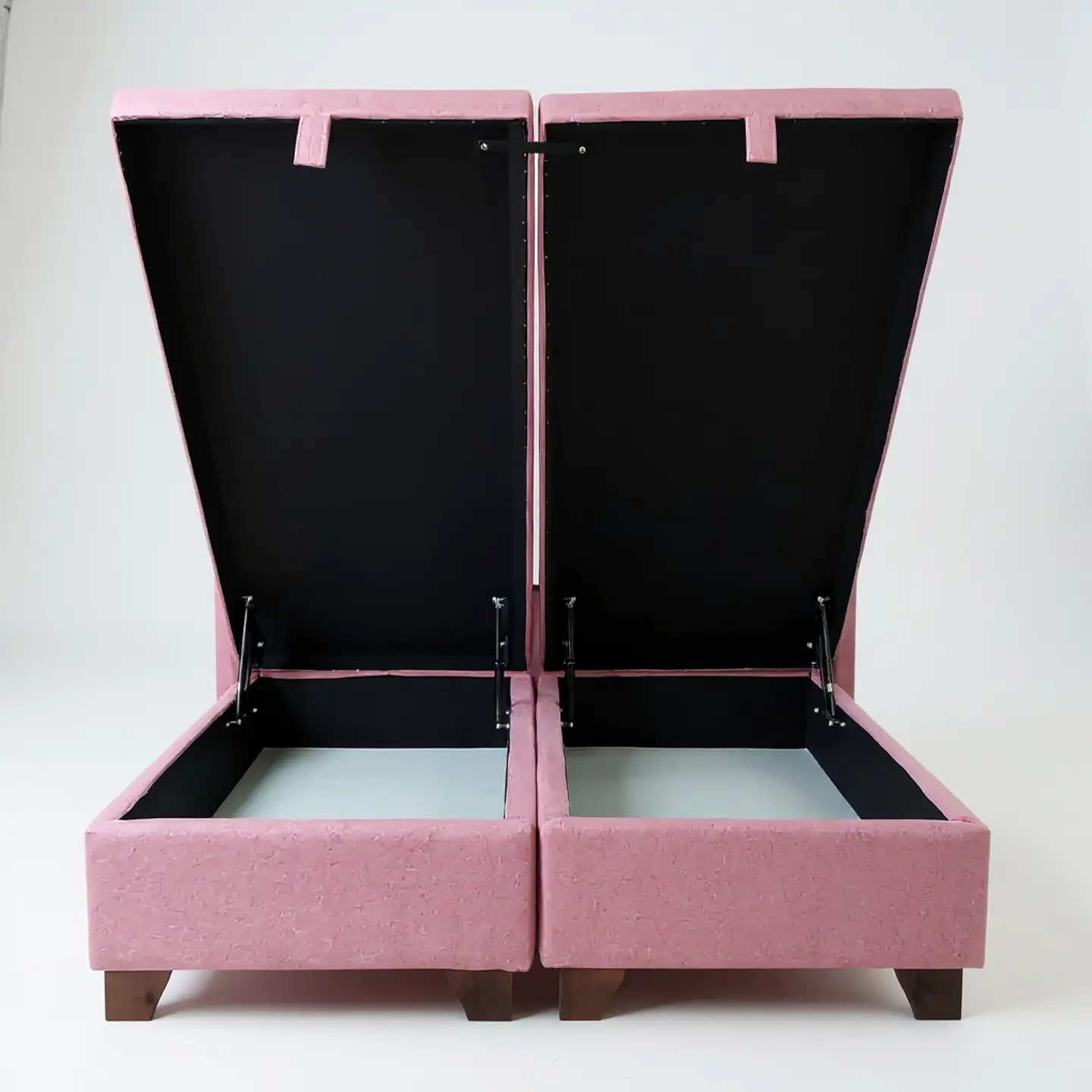 Base Dividida Baul Super King / Patas Maderas (Rosa) 3