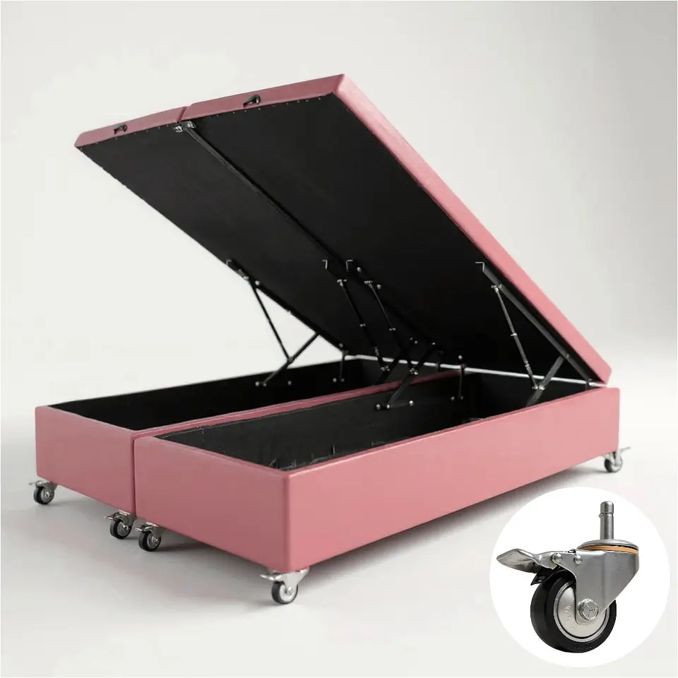 Base Dividida Baul King / Dif. Ruedas (Rosa) 7