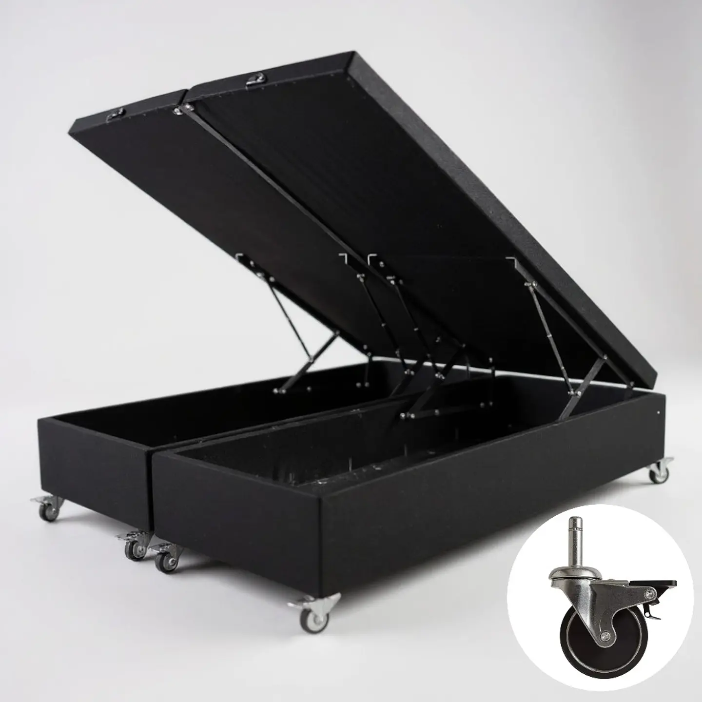 Base Dividida Baul King / Dif. Ruedas (Negro) 5