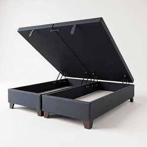 Base Dividida Baul Queen  / Patas De Madera