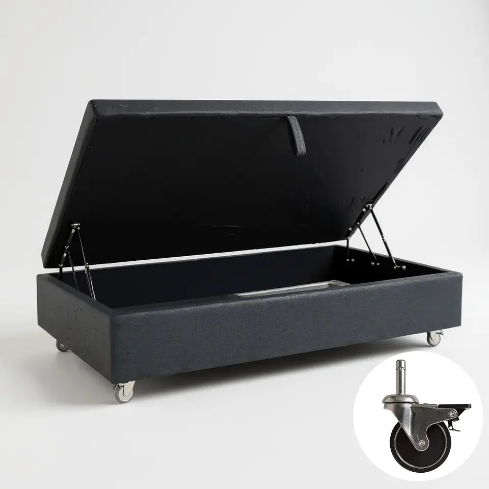 Base Cama Baul 1.5 PLaza / Lateral / Dif. Ruedas 6