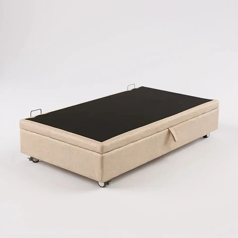 Base Cama Baul 1.5 PLaza / Lateral/ Dif. Ruedas (Beige)