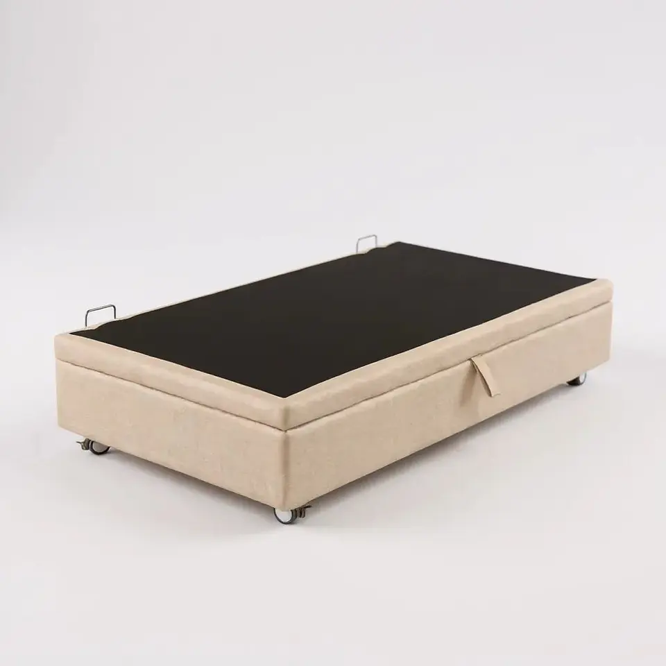 Base Cama Baul 1.5 PLaza / Lateral/ Dif. Ruedas (Beige) 2