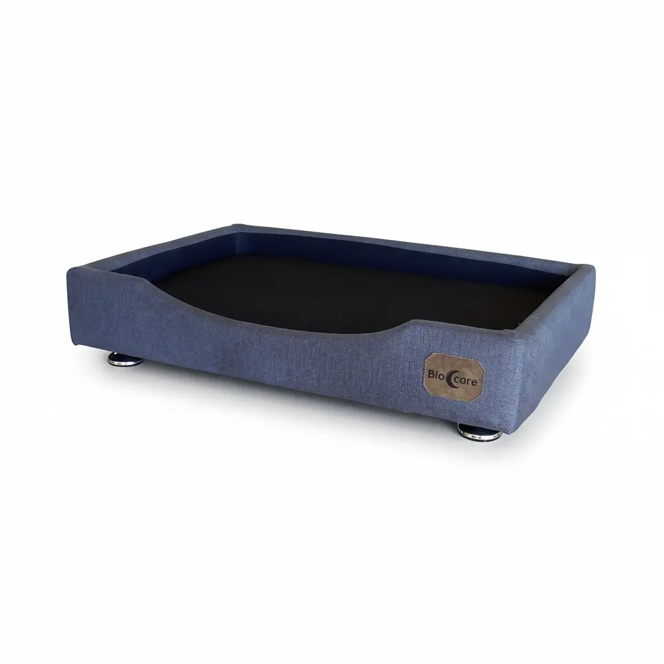 Cama de Mascotas - Talla L EXTRA (90x70 cm) / Pata Montessori 3 cm (Gris) 4