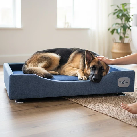 Cama de Mascotas - Talla XL EXTRA (110x80 cm) / Pata Montessori 3 cm (Gris)
