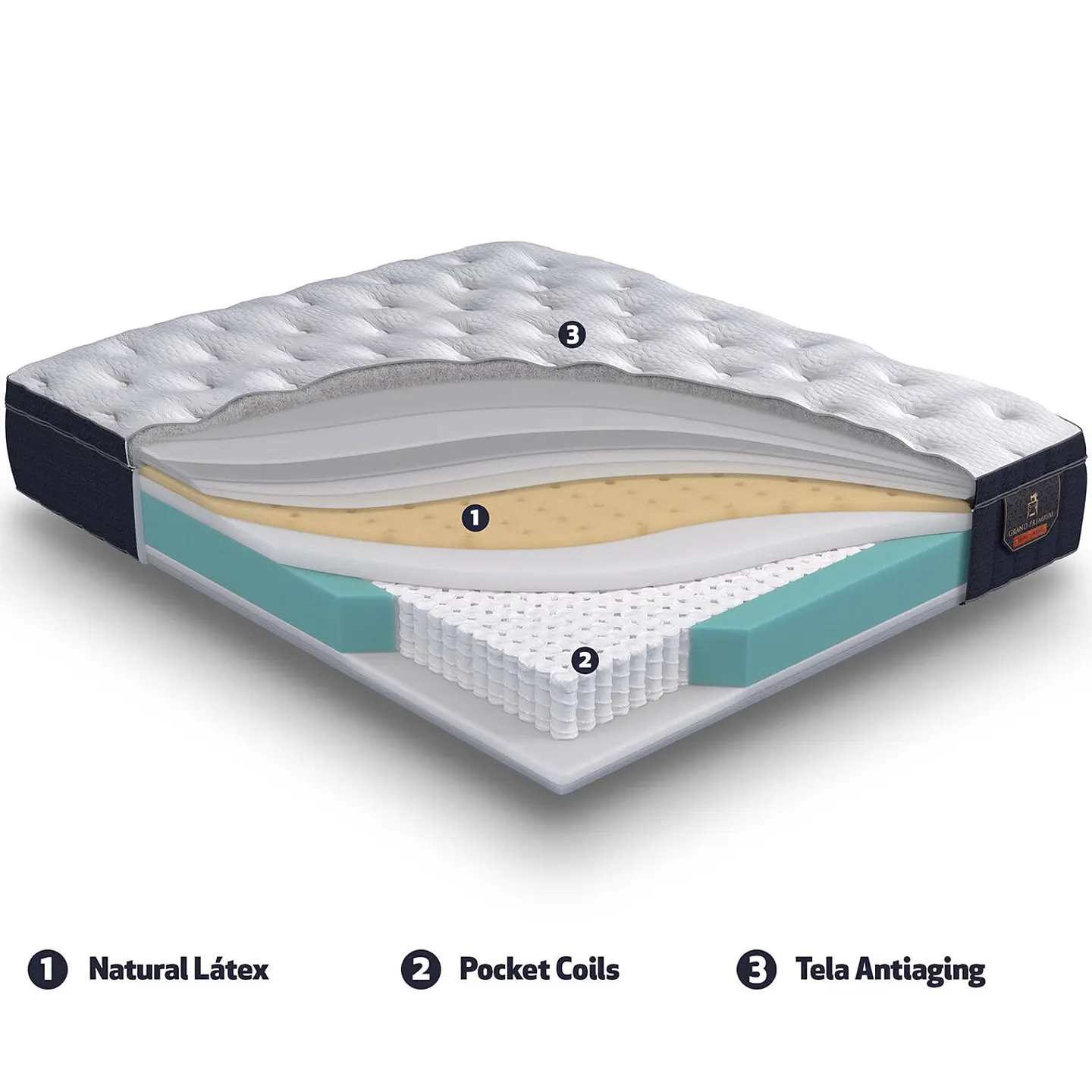 Cama Baul Full Dividida + Colchon CIC + Respaldo / Con Patas (Negro) 8