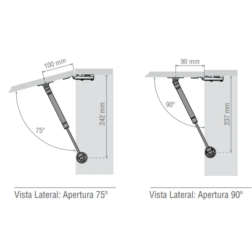 Pistón Para Cama Abatible 1,5 Plazas -29,5 Cm Rosen Cic Flex 3