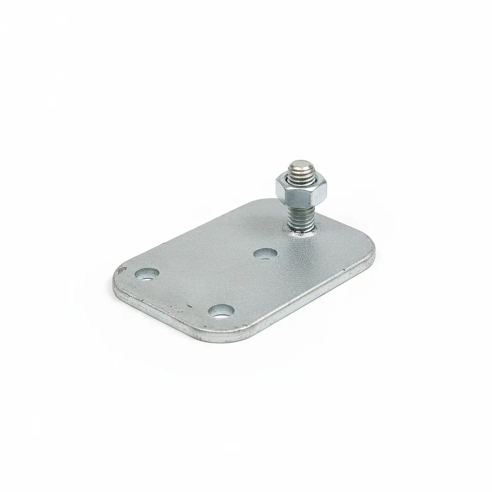 Placa Metalica De Conexión Para Pistones Y Muebles O Muros.  1