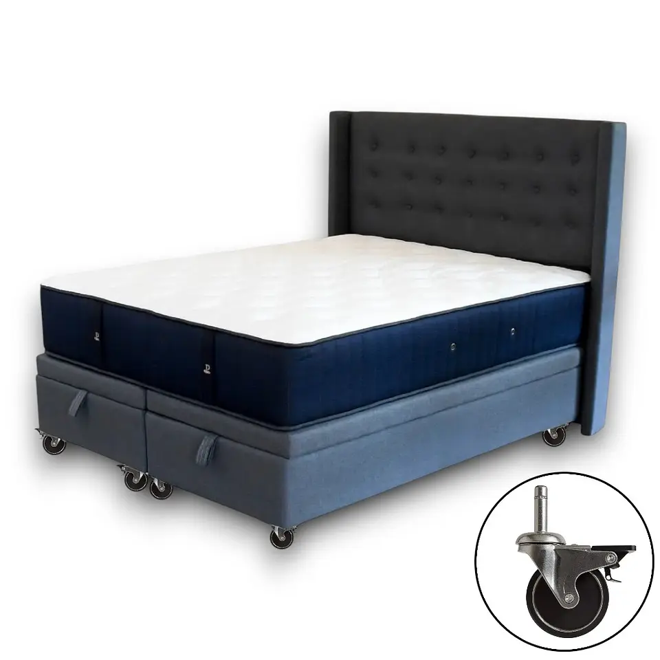 Cama Baul Super King + Colchon CIC + Respaldo / Con Ruedas 6