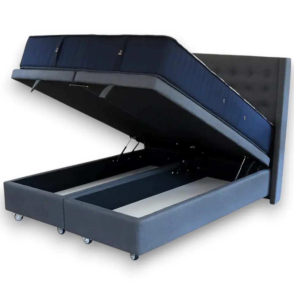 Cama Baul Super King + Colchon CIC + Respaldo / Con Ruedas 8