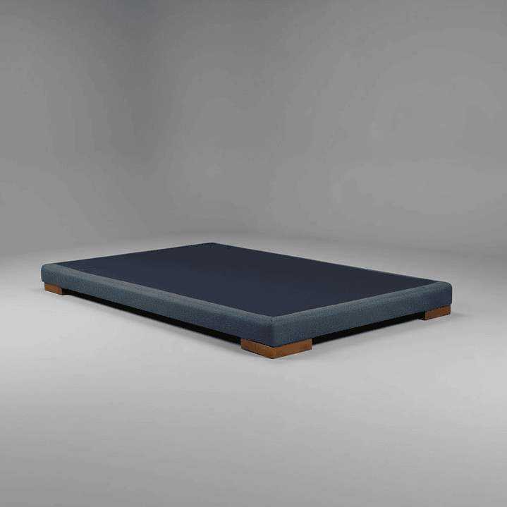 Base De Cama 1 Plaza Box 8 cm / Patas De Madera 1