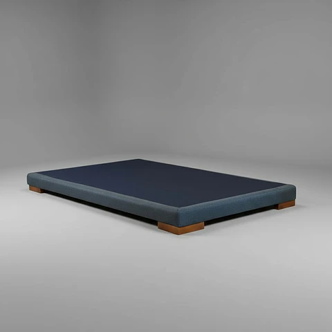 Base De Cama 1.5 Plaza Box 8 cm / Patas De Madera