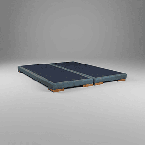 Base Dividida 2 Plazas Box 8 cm / Patas De Madera