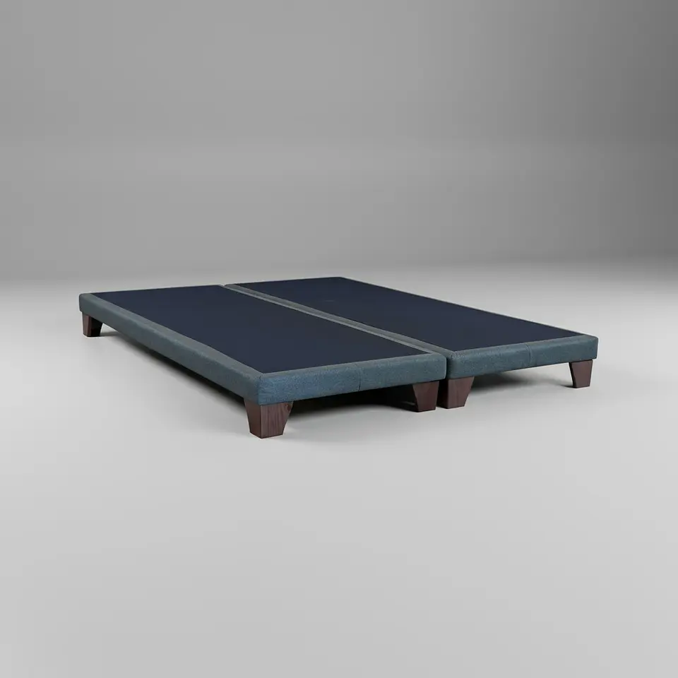 Base Dividida 2 Plazas Box 8 cm / Patas De Madera 5