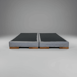 Base Dividida 2 Plazas Box 13 cm / Patas De Madera