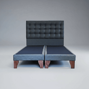 Base Para Cama De 2 Plazas - Con Respaldo / Boton Capitonne