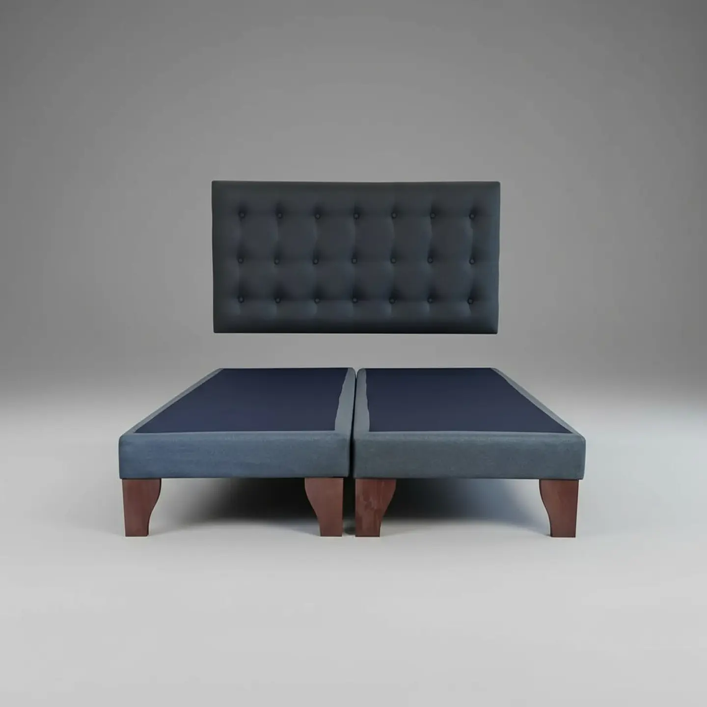 Base Para Cama De 2 Plazas - Con Respaldo / Boton Capitonne 3