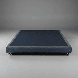 Base de Cama Full Unica Box 8 cm Tipo Montessori - Con Patas Metalicas (Gris)