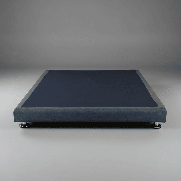 Base de Cama Full Unica Box 8 cm Tipo Montessori - Con Patas Metalicas (Gris) 1