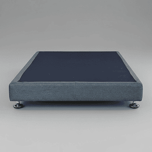Base de Cama 1.5 Plaza Box 13 cm Tipo Montessori - Con Patas Metalicas (Gris)