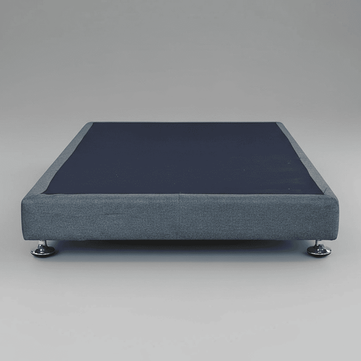 Base de Cama Full Unica Box 13 cm Tipo Montessori - Con Patas Metalicas (Gris) 1