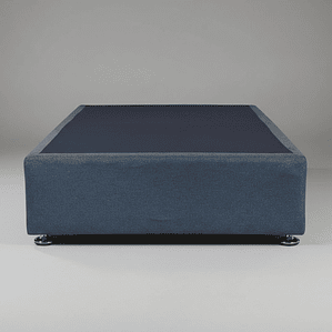 Base de Cama 1.5 Plaza Box 30 cm Tipo Montessori - Con Patas Metalicas (Gris)