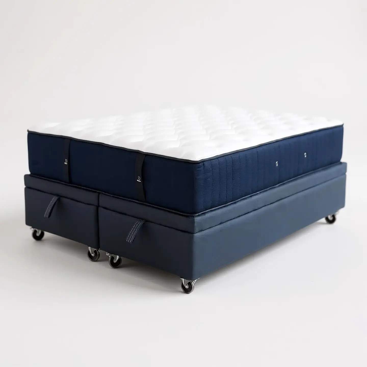 Cama Baul 2 Plazas + Colchon CIC / Con Ruedas (Gris) 4