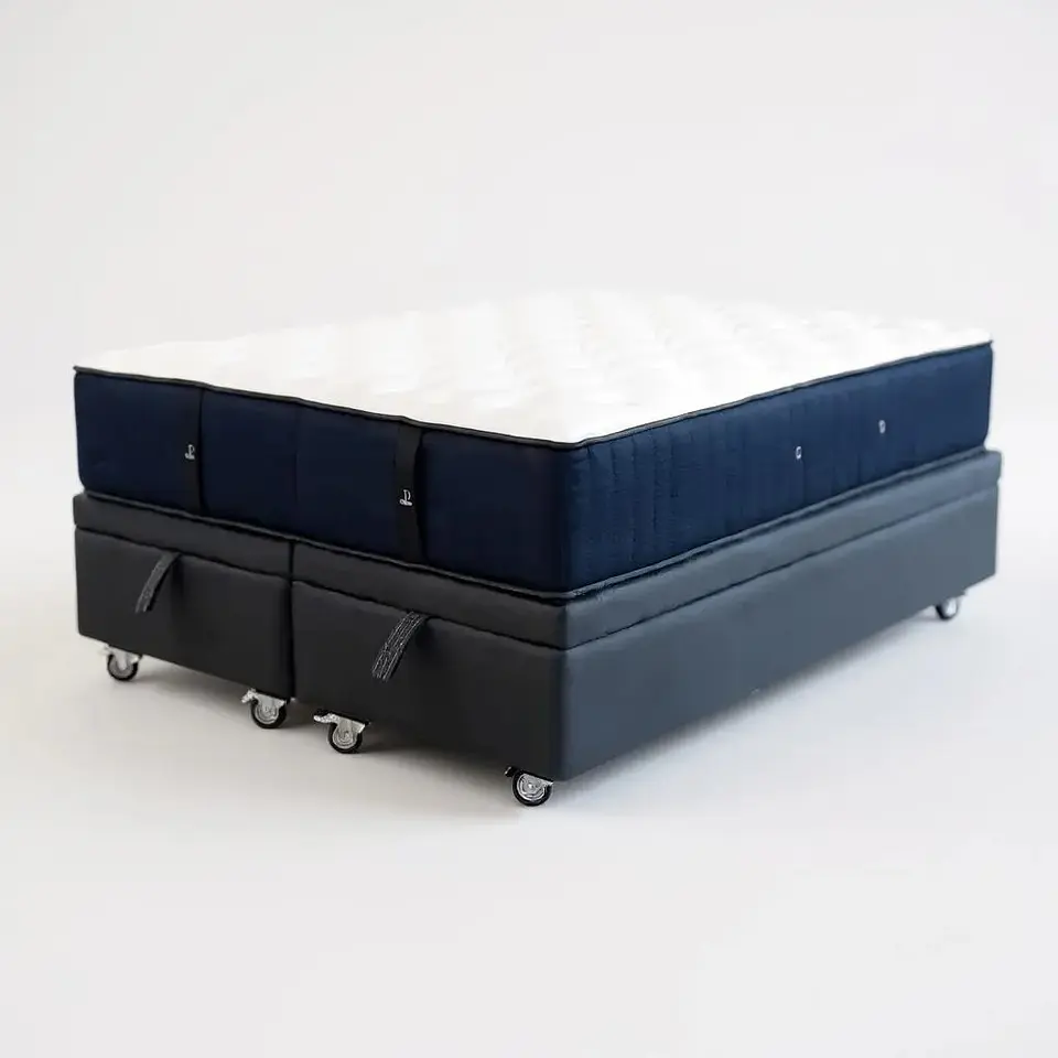 Cama Baul 2 Plazas + Colchon CIC / Con Ruedas (Gris) 7