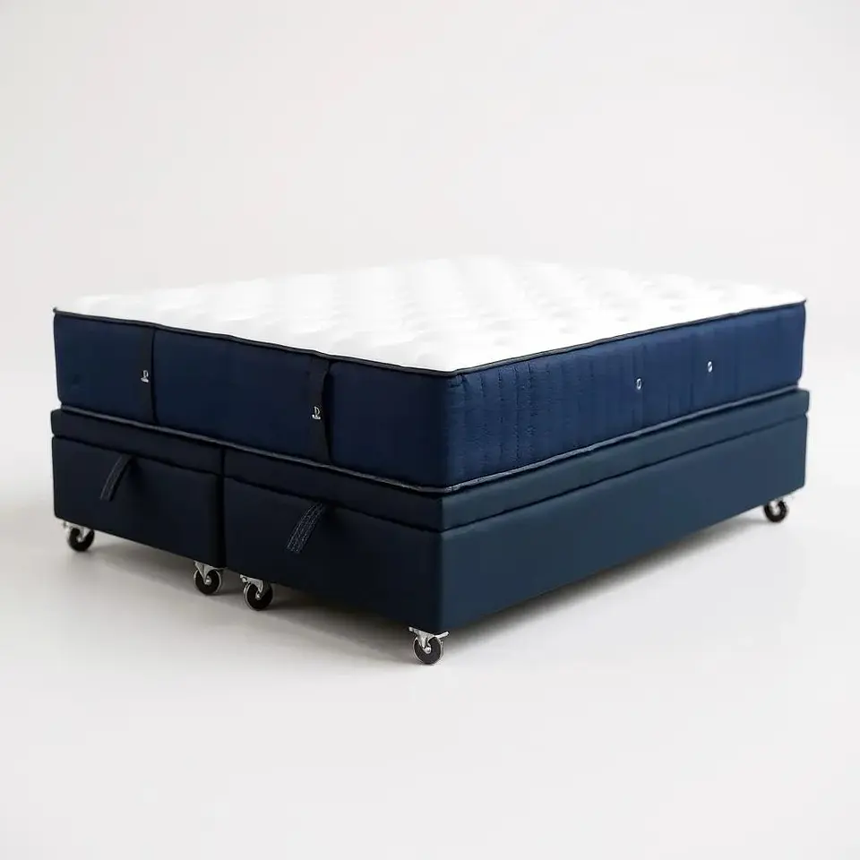 Cama Baul 2 Plazas + Colchon CIC / Con Ruedas (Negro) 5
