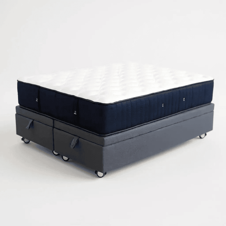 Cama Baul Full Dividida + Colchon CIC / Con Ruedas (Gris) 1